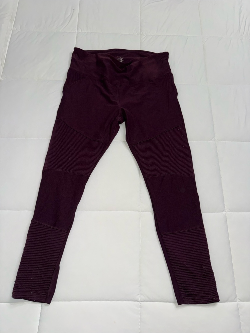 VOGO Athletica Kids Ribbed Leggings - Plum